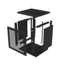 Gabinete de Pared Fijo, Puerta Perforada, Rack 19in,  de 12 Unidades de Rack