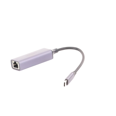 Adaptador de Red USB-C 3.1 (5 Gbps) a RJ45 | Thunderbolt 3 | Admite 10/100/1000 Mbps |  Chip Inteligente | Amplia Compatibilidad | Caja de Aluminio | Longitud del cable 10 cm.