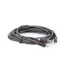 Cable Adaptador de 3.5mm Macho a 2 RCA Macho / 5 Metros (16.40 Pies) / Color Gris / Blindaje Múltiple / ABS / Alta Calidad