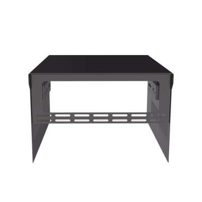 Gabinete de acero en color negro, para usar como base con radio aéreo IC-A120 y fuente de alimentación SEC1223