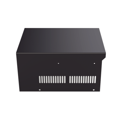 Gabinete de acero en color negro, para usar como base con radio aéreo IC-A120 y fuente de alimentación SEC1223