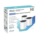 Kit 3 Routers Inalámbricos MESH Interior para Hogar / Doble Banda Wi-Fi 6 AX3000 Mbps / 3 Puerto Gigabit WAN/LAN / 2 Antenas Internas / Administración Mediante la App Deco (iOS, Android) / Protección HomeShield