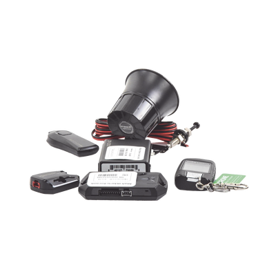(MONITOREO en APP) Kit de Alarma Vehicular Profesional de 2 vías y control LCD con modulo CM2500 Incluye  GPS X1-MAX LTE