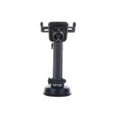 Soporte de Celular para Automóvil con Ventosa / Diseño de Sujecion en Triangulo / Ajustable 270° / Rotable / Estirable / Amplia Compatibilidad con dispositivos de 4'' a 7'' / Color Negro