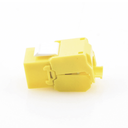 Módulo Jack Keystone Cat6 (Toolless), con Terminación en Ángulo 180 - Color Amarillo, Compatible con Faceplate y Patchpanel Linkedpro