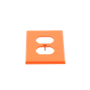 Tapa para Contacto Dúplex Color naranja.