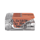 Conector Compacto para 1 Cable de Entrada 2 Cables de Salida / Cables Compatibles 28AWG-12AWG