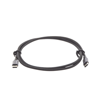 Cable USB-C a USB-C | 1 Metro (3.28 Pies) | Transferencia de Datos de 480 Mbps | Carga Rápida de Hasta 60W | QC 4.0/3.0/2.0 | PD3.0 | FPC | AFC | Protección Integrada | Caja de Aluminio | Nylon Trenzado | Color Negro