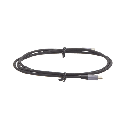 Cable USB-C a USB-C | 1 Metro (3.28 Pies) | Transferencia de Datos de 480 Mbps | Carga Rápida de Hasta 60W | QC 4.0/3.0/2.0 | PD3.0 | FPC | AFC | Protección Integrada | Caja de Aluminio | Nylon Trenzado | Color Negro
