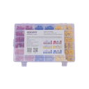 Juego de 580 pzas. Terminales Variadas con Forro y Caja de Almacenamiento.