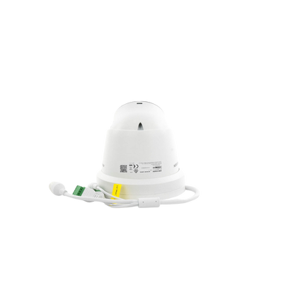 Turret IP 8 Megapixel / Imagen a color 24/7 / Lente 2.8 mm / Micrófono Integrado /Luz Blanca 40 mts / Exterior IP67 / Micrófono Integrado / WDR 130 dB / Entrada y salida de Audio y Alarma / Onvif / MicroSD