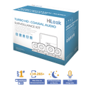(MICRÓFONO Integrado) Kit TurboHD 1080p Lite / DVR 4 canales / Audio por Coaxitron / 4 Cámaras Bala de Policarbonato con Micrófono Integrado