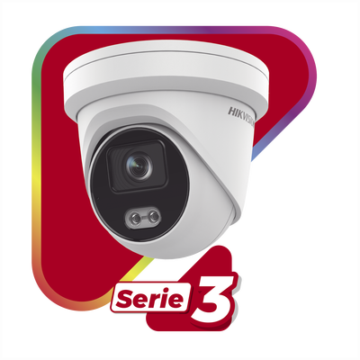 Turret IP 4 Megapixel / Imagen a color 24/7 / Lente 4 mm / Luz Blanca 40 mts / Exterior IP67 / Micrófono Integrado / WDR 120 dB / Audio y Alarma / Onvif / MicroSD