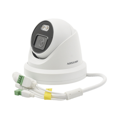 Turret IP 4 Megapixel / Imagen a color 24/7 / Lente 4 mm / Luz Blanca 40 mts / Exterior IP67 / Micrófono Integrado / WDR 120 dB / Audio y Alarma / Onvif / MicroSD