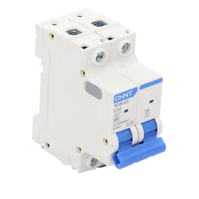 Pastilla para Riel Din, 2 Polos, 32 Amp, Vca:110/415v, 6kA, Catálogo: NXB632PC32, Serie: NXB-63.