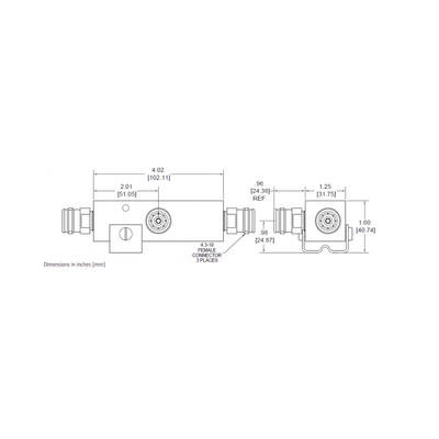 SEPARADOR 30dB (1000:1) Tap 350-5930MHz 500W -161dBc 4.3-10 IP67 .