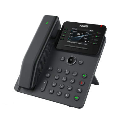 Telefono IP Handset Inalámbrico, 12 Líneas SIP, Conferencia 6 Vias, Puertos Gigabit, PoE, Pantalla 2.8