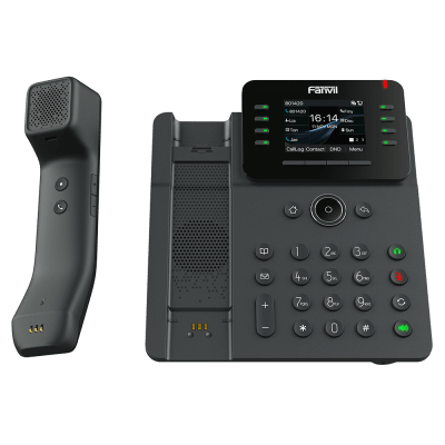 Telefono IP Handset Inalámbrico, 12 Líneas SIP, Conferencia 6 Vias, Puertos Gigabit, PoE, Pantalla 2.8