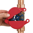 Dispositivo de Bloqueo LOTO para Válvulas de Compuerta, Para Diámetros de 3 a 6.5", Color Rojo