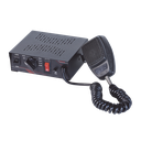 Sirena Vehicular de 100W de Potencia, Con Switch Giratorio de 6 posiciones y Micrófono Integrado de Uso Rudo