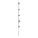 Poste de Paso de 1.2m para Cerca Electrificada.Tubo Galvanizado cal. 18 de 1"Diam. con Tapón y 5 Aisladores Instalados.