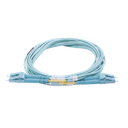 Jumper de Fibra Óptica Multimodo OM4 50/125 LC-LC OFNR (Riser), 2.0 mm, Dúplex, Aqua, 3 Metros (9.84 Pies)