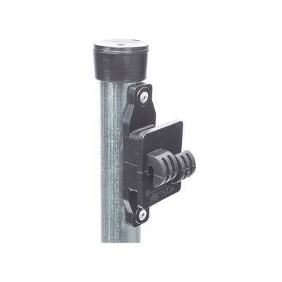 Poste con altura de 1m para cercos eléctricos/ Incluye base multiposicion fabricado 100% con acero galvanizado con 5 aisladores de paso