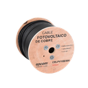 Carrete de 500 Metros / Cable Fotovoltaico Negro / 6mm² (10AWG) / Material COBRE /  2000 Vcc