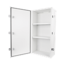 Gabinete para instalación de 3 Baterías PL110D12, Fabricado en Lámina Galvanizada, Accesorios para piso o poste (No incluidos)