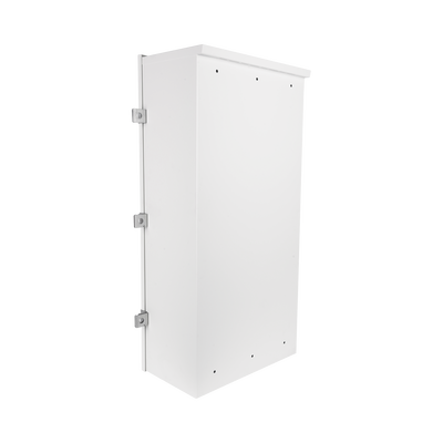 Gabinete para instalación de 3 Baterías PL110D12, Fabricado en Lámina Galvanizada, Accesorios para piso o poste (No incluidos)