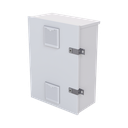 Gabinete para instalación de 2 Baterías PL110D12, Fabricado en Lámina Galvanizada, Accesorios para piso o poste (No incluidos)