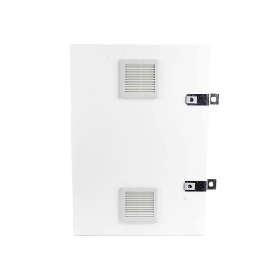 Gabinete para instalación de 2 Baterías PL110D12, Fabricado en Lámina Galvanizada, Accesorios para piso o poste (No incluidos)