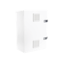 Gabinete para instalación de 2 Baterías PL110D12, Fabricado en Lámina Galvanizada, Accesorios para piso o poste (No incluidos)