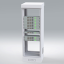 Gabinete para Piso, Capacidad, 31 Unidades de Rack, Doble puerta y Postes frontales e intermedios ajustables, Color Blanco, Se envía el Gabinete Armado.