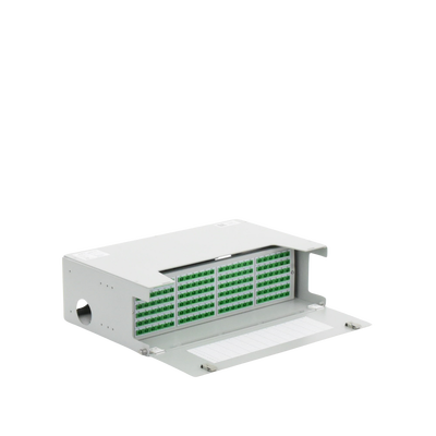 Distribuidor de Fibra Óptica para 144 Empalmes, con 144 Acopladores SC/APC y 144 Pigtails SC/APC, 19, 3 UR