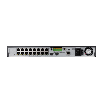 NVR 8 Megapíxel / 16 canales / H.265 / P2P Wisenet / 16 puertos PoE / 128Mbps/ Incluye 6TB