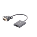 VGA Macho / Salida: HDMI Hembra / Resolución de 1080P@60Hz / Puerto Estéreo de 3.5 mm / Plug and Play, Sin Controlador / Longitud del Cable 15 cm (5.91 Pulgadas). / Incluye Cable de Alimentación USB / Incluye Cable de Audio de 3.5mm.