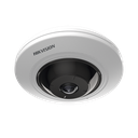 Mini Fisheye IP 5 Megapixel / Panorámica 180° - 360° / 8 mts IR / Interior / PoE / HEOP / ACUSENSE / Detección Facial / Microfono Integrado