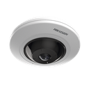 Mini Fisheye IP 5 Megapixel / Panorámica 180° - 360° / 8 mts IR / Interior / PoE / HEOP / ACUSENSE / Detección Facial / Microfono Integrado