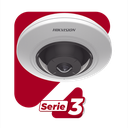 Mini Fisheye IP 5 Megapixel / Panorámica 180° - 360° / 8 mts IR / Interior / PoE / HEOP / ACUSENSE / Detección Facial / Microfono Integrado