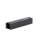 Organizador de Cables Horizontal de 2U para Rack de 19", Fabricado en Polímero Resistente a Deformaciones y Rayones