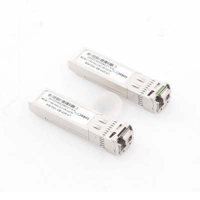 Transceptores Ópticos Bidireccionales SFP+ (Mini-Gbic) / Monomodo 1270 & 1330 nm / 10 Gbps / 1000BASE-BX / Conector LC/UPC Simplex / DDM / Hasta 40 km / 2 Piezas