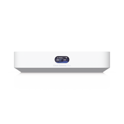 UCG Max Cloud Gateway de 2.5 GbE Compacto con Soporte para hasta 30 Dispositivos UniFi, 300+ Clientes, Enrutamiento IPS de 2.3 Gbps y Almacenamiento 512 GB de Memoria Interna