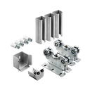 KIT para puertas autoportantes de hasta 3 m y 600 kg con rodillos de nylon