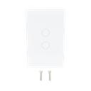 (ZWAVE) Interruptor On/Off panel táctil touch inalámbrico Zwave Plus 2 botones. No requiere cable neutro, Compatible con Hubitat HC8, Álula  M2M, otros