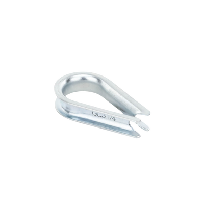 Guardacabos/cuello 1/4" acero con electro galvanizado.