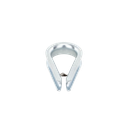 Guardacabos/cuello 1/4" acero con electro galvanizado.