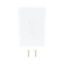 (ZWAVE) Interruptor On/Off panel táctil touch inalámbrico Zwave Plus 2 botones. Compatible con Hubitat HC8, Álula  M2M, otro