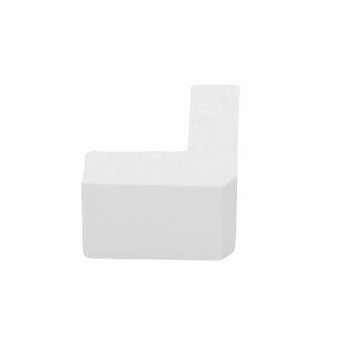 Esquinero exterior color blanco de PVC auto extinguible  para canaletas TMK1735, TMK1735SD (5310-02001)