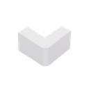 Esquinero exterior color blanco de PVC auto extinguible  para canaletas TMK1735, TMK1735SD (5310-02001)